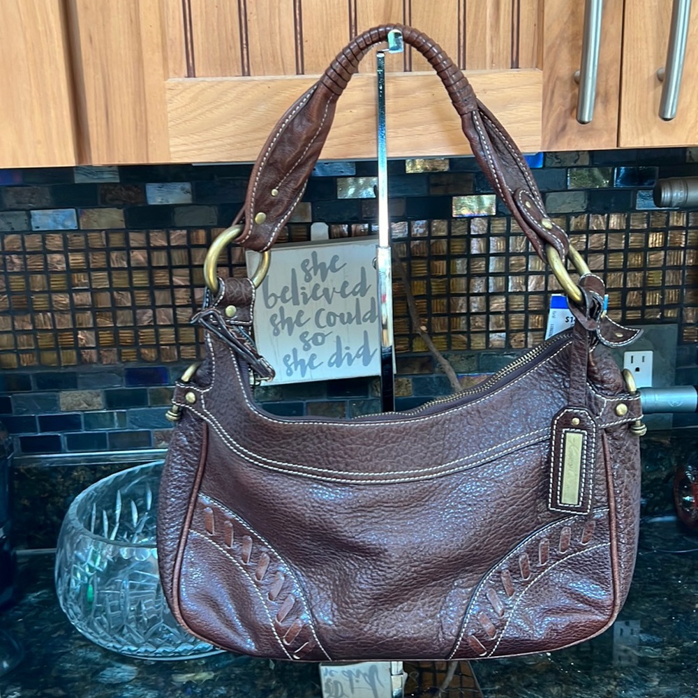 Vintage Kenneth Cole Brown leather bag